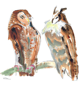 two owls - card & print